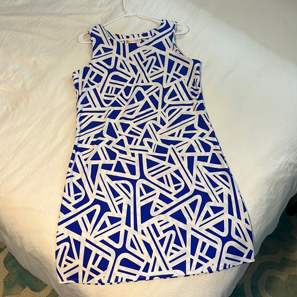 Jude Connally Blue Shift Dress